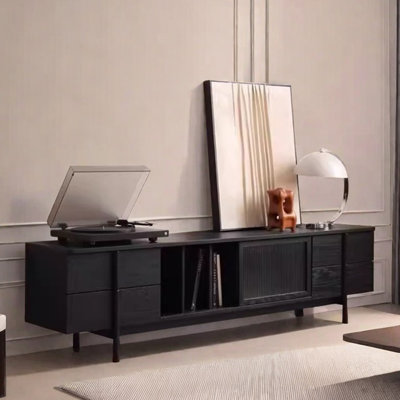 Simple design sense solid wood TV cabinet