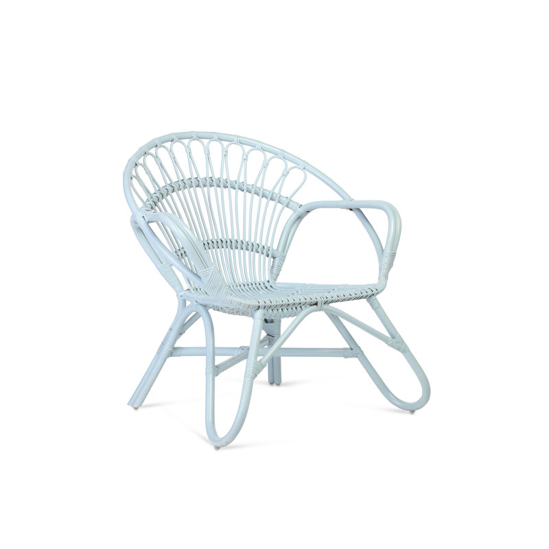 Centerville Upholstered Barrel Chair, Blue