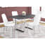 Table rectangulaire contemporaine de 60 po, finition stratifiée grise, structure en métal, pour la salle à manger et la cuisine, table de 4 places moderne 60 po, stratifié, pièce de fixation des pieds, salle de cuisine,