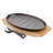 Judge, Sizzle & Serve - Cast Iron Platter on Server Board