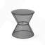 Table d'appoint en fer durable avec conception en maille Breezy pour une utilisation extérieure et intérieure-138917840
