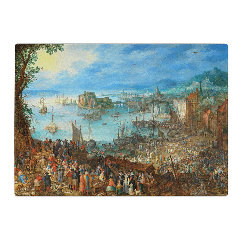 Great Fish Market by Pieter Bruegel the Elder Chopping Board, 0.4cm H x 20cm W x 28.5cm L
