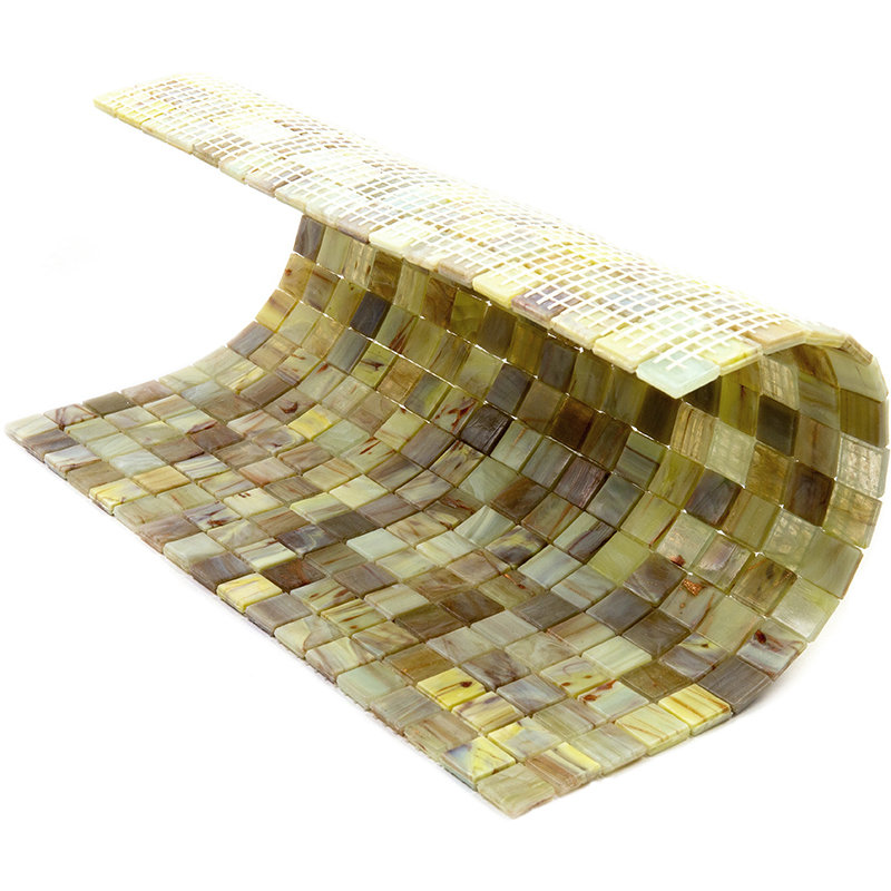 Skosh 0.6" x 0.6" Glass Grid Mosaic Wall & Floor Tile