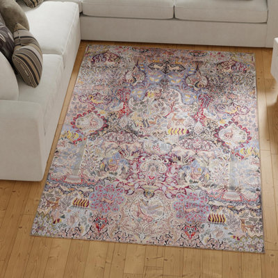 Mckinleigh Performance Chenille Floral Indoor Rug