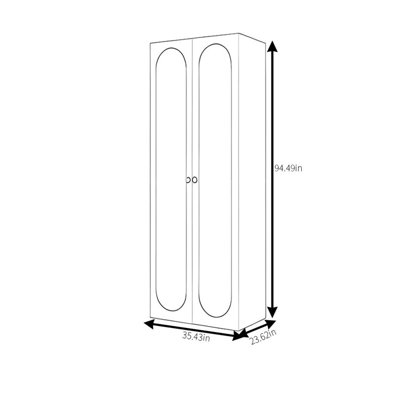 Koenig, 94" H x 35" W x 24" D