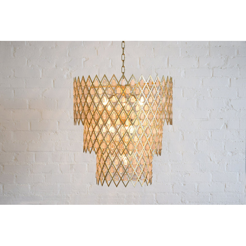Light Chandelier, 48" H x 23" W x 23" D, 4