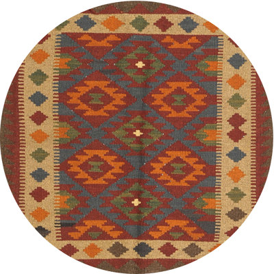 Tapis noir/orange/beige contemporain