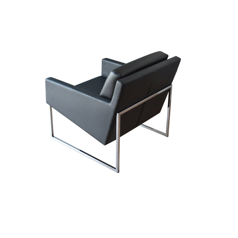 Fauteuil Nova, Similicuir noir