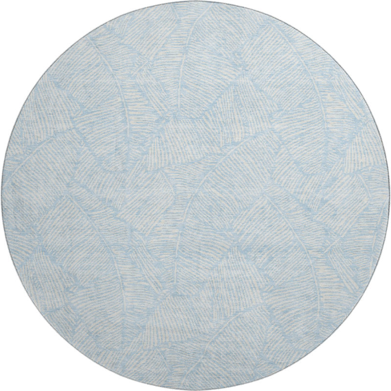 Premium Machine Washable Prisco Sky Rug, Round 8'