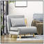 Fauteuil-lit convertible, canapé-lit multifonctionnel 2 en 1 avec dossier réglable pour le salon, la chambre à coucher et le bureau personnel, gris clair