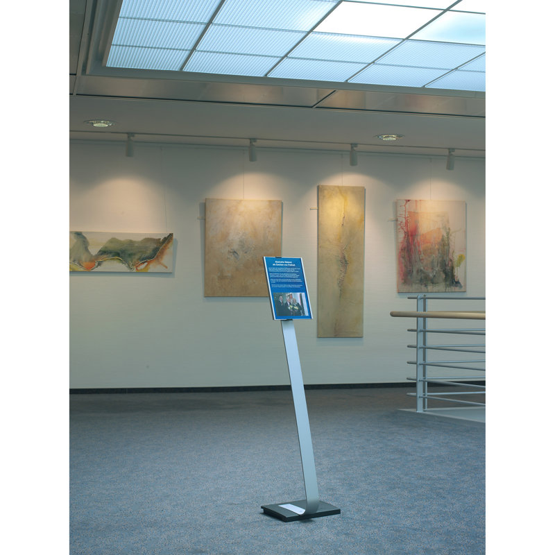 Aluminum and Cast Iron Rotating Floor Sign Holder