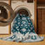 Machine Washable Overdyed Blue Area Rug-1225042668