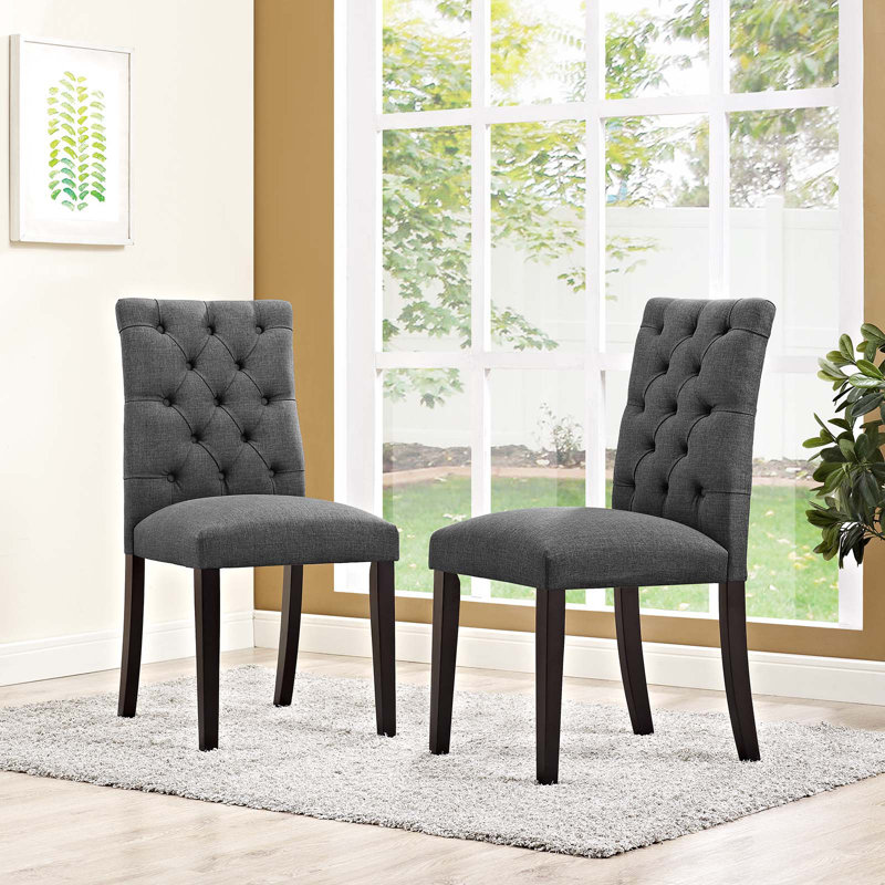 Chaise de salle à manger en cuivre Copper Grove Trilj par Modway, gris