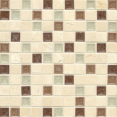 Carreau de mosaïque en pierre naturelle pour mur et plancher 1 po x 1 po Kismet