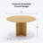 Enciso Round Solid and Manufactured Wood Cross Pedestal Dining Table-839574040-840046787