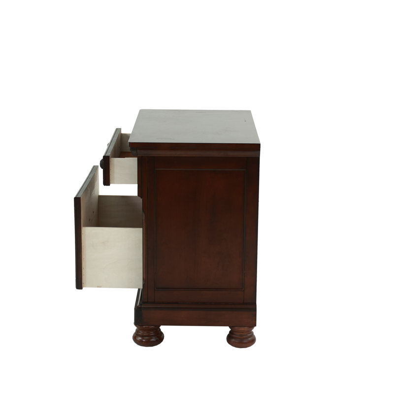 Table de chevet en cerisier antique