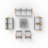 Wicker 9 - Person Patio Conversation Set with Cushions-378847329