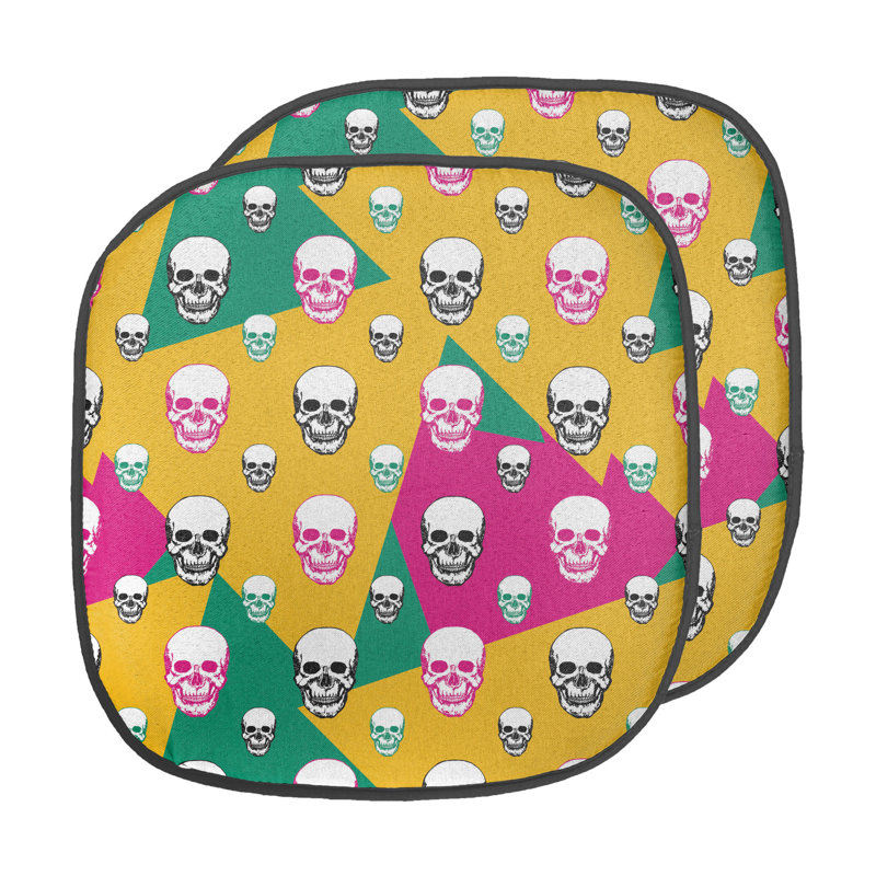Outdoor 1.38'' Dining Chair Chair Pad, Green/Yellow