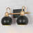 2-Light Bath Vanity Light Dimmable with Black Globe Metal Shade
