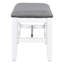 6 Dining , 4 Upholstered Chairs, Bench, And A 60x36-inch Table With Gray Top White Frame Design Wood
