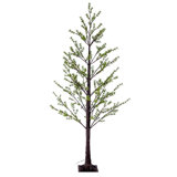 Gines 7' H Lighted Artificial Pine Christmas Tree