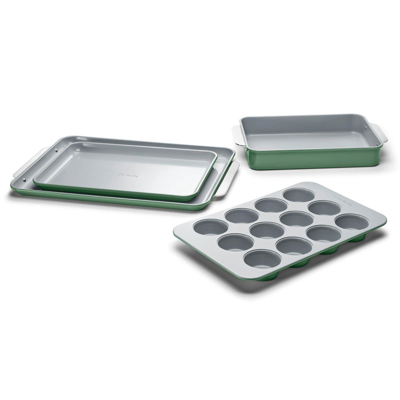 Caraway Non-Toxic Nonstick Ceramic Half Bakeware Set, Sage