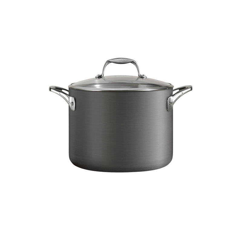 Tramontina 8 Qt Hard Anodized Aluminum Stock Pot with Lid