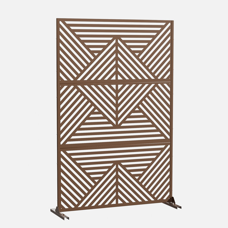 Paravent d'extérieur rectangulaire en métal 72 "x 47", Noir