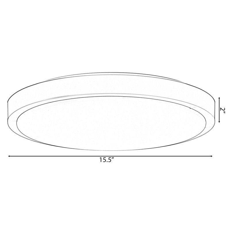 Cahlin 1 - Round LED Ceiling Light Fixture - Modern Flush Mount 6500K Cool Daylight Energy - Ideal for Office Kitchen Bedroom Living Room Bathroom Dining Room Hallway and Entryway