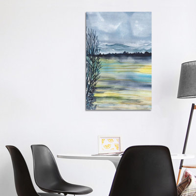 Colorful Field, Countryside Landscape 1 Piece Wall Art on Canvas