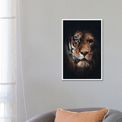 Half Tiger Half Lion 1 Piece Wall Art on Canvas