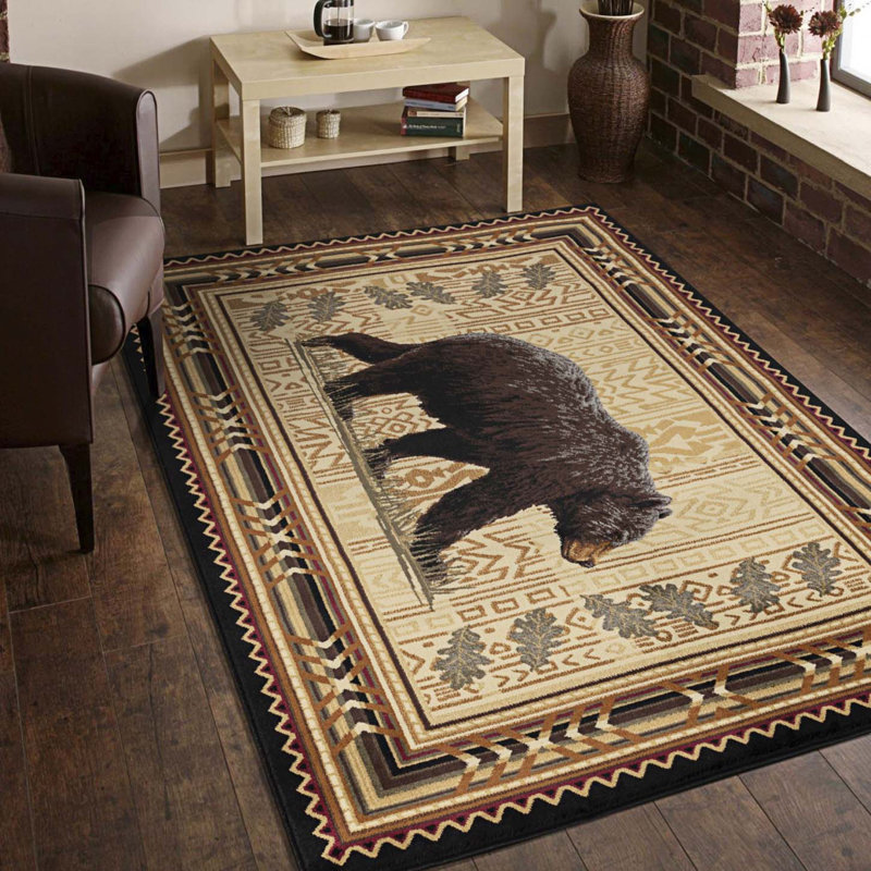 Tapis Wild Bear Lodge, Rectangle 7 pi 10 po x 10 pi 3 po