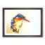 Exquisite Kingfisher Bird in Abstract - Picture Frame Painting Print-55535772-55535773