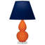 Small Double Gourd Accent Lamp - Sangria, Deep Patina Bronze - Lavender, Plum Shade-583633420-584545653