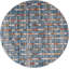 Tapis bleu / blanc cassé / brun clair / rouge Eells-949321126
