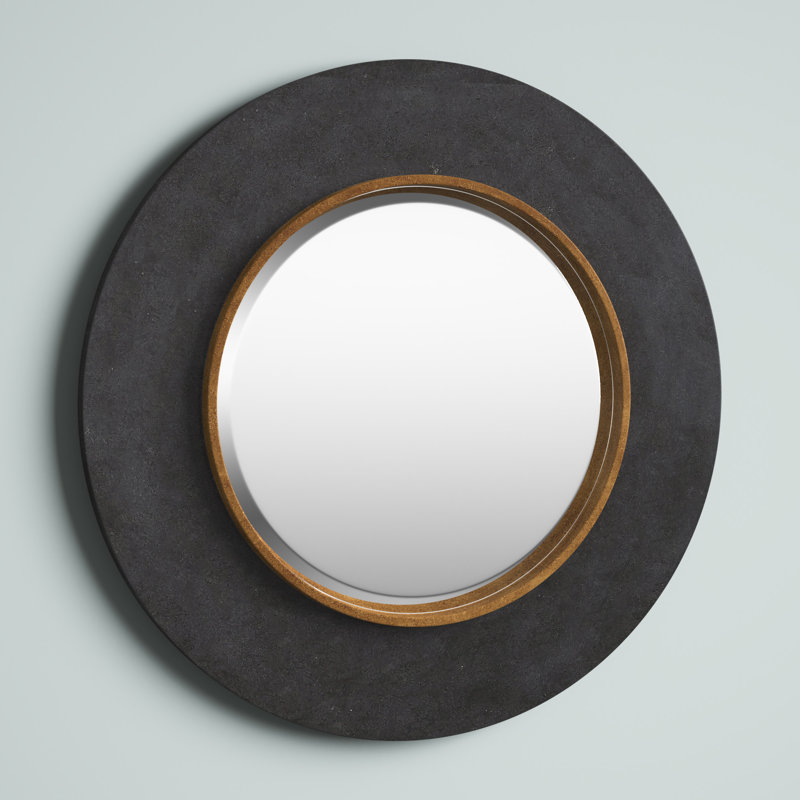 Zena Wood Round Wall Mirror