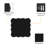 Solid Wood Wavy Square Mirror Wall Decor-811550245