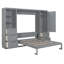 Lit escamotable mural avec placard, tiroirs et tablettes Murphy-504411323