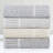 Juno Viscose Cotton Blend Medium Weight Textured Checkered Ribbed Border Hand Towels-106849248-106849253