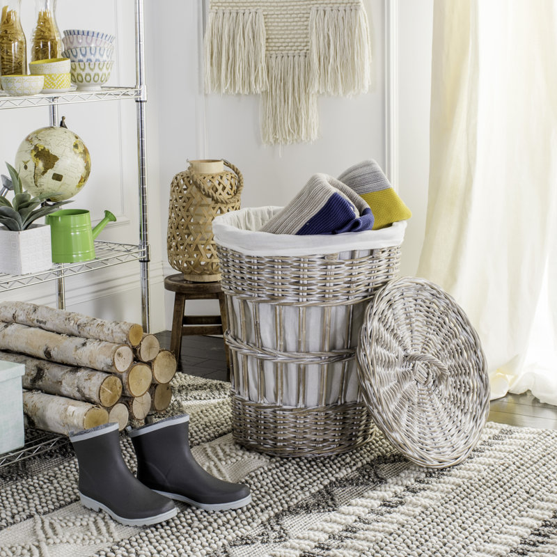 Panier à linge, Blanc délavé