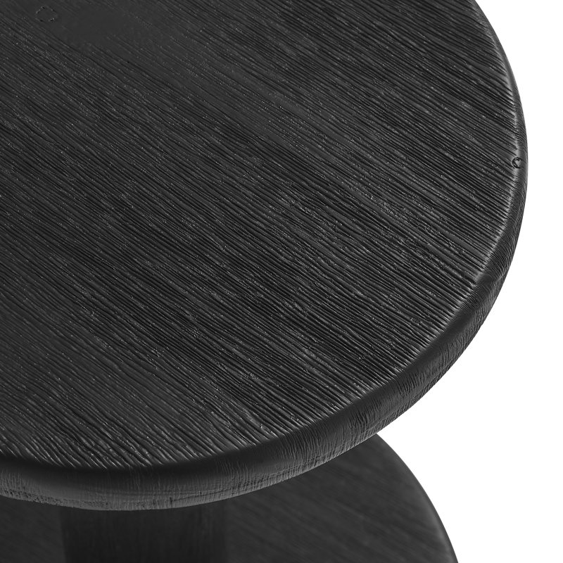 Tabourets de bar extérieurs et extérieurs en bois 15 po Lillias, Noir