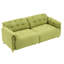 Salon français rétro - tissu de flanelle crémeuse, rembourrage en éponge haute, doux et moelleux, rebond rapide, siège profond, installation facile, bois massif, mélange, noir, peu encombrant, capacité de charge de 500 lb avec-121050863