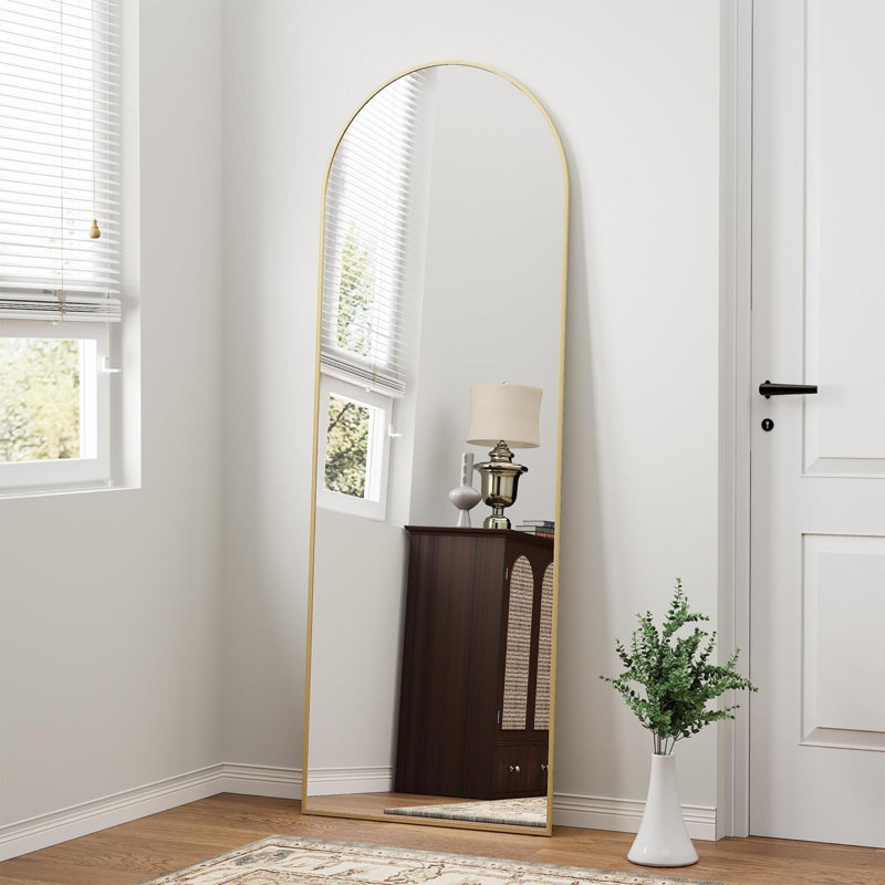 Huguette Aluminium Mirror, Gold, 58" x 17.7"