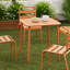Table carrée pour l'extérieur Brick Red