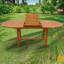 6 - Person Wood Patio Dining Set with Oval Table