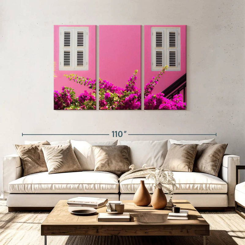 Lilie Bubble Gum Pink House, 48" H x 74" W