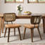 Chaise d'appoint rembourrée en similicuir et finition en bois de noyer-1524174594-1539605119