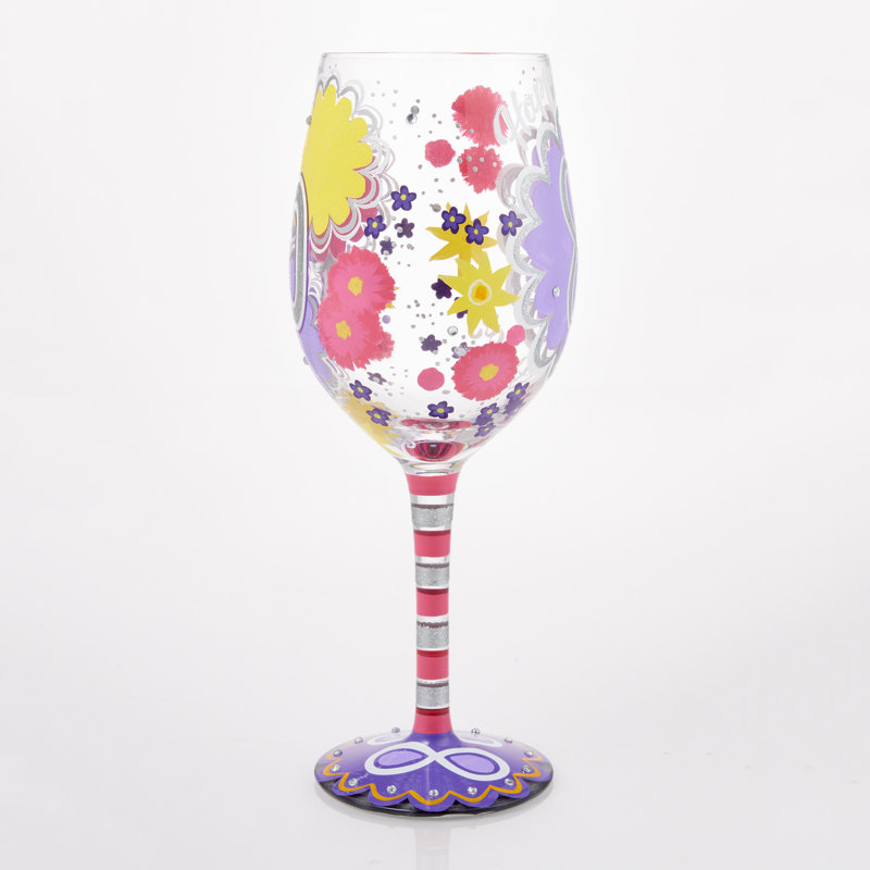 Verre à vin Lolita «Happy 80th Birthday»