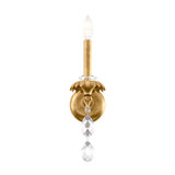 Helenia 1 Light 4.5in x 17in Wall Sconce in Heirloom Gold with Clear Heritage Handcut Crystals