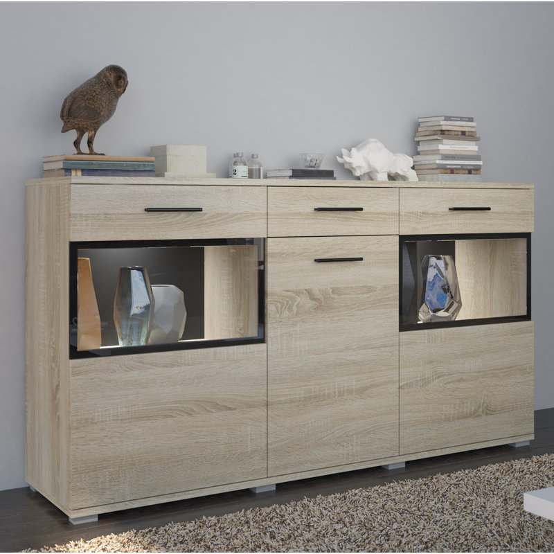 Renee 154 Cm Wide One Drawer Sideboard, Light brown